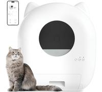 PetEaseLife Self Cleaning Litter Box, Automatic Cat Litter Box with APP Control - Odor-Free Waste Disposal Includes Trash Bags, Deodorizer and Cleaning Brush