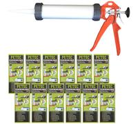 Petec 12x Windshield Adhesive Set 310ml+Ausdrückpistole