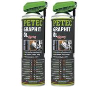 Petec 2x Graphite Oil Graphite Spray 500ml
