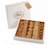 Petek Baklava Sweets Box with Walnut and Pistachio - Turkish Kadayif Dessert Gift Box, Honey Pistachio & Walnut Shredded Pastry Assortment, Mediterranean Sweets, 39 Pieces, 24 oz