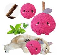 Petelligent Durable and Interactive Catnip Toys Teething Silvervine Stick Cat Toys: Chewing Stick, Grinding Teeth Rod, and Chewable Cat Doll for Your Pet's Entertainment (Onion red)