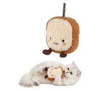 Petelligent Durable and lnteractive Cat Teething Stick Toys: Chewing Stick, Grinding Teeth Rod, and chewable Cat Doll for Your Pet's Entertainment (Bread Yellow)