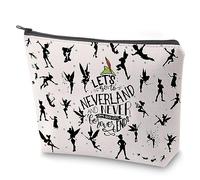 Peter Cartoon Cosmetic Bag Lets Go to Neverland and Never Come Back Until Forever End Makeup Bag with Zipper Pan Character Toiletry Bag (to Neverland)
