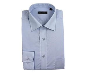 Peter England Mens Extra Long Plain Shirt Light Blue