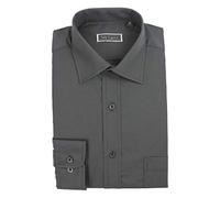 Peter England Mens Plain Shirt-Black-18.5