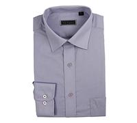 Peter England Mens Plain Shirt-Lavender-15.5