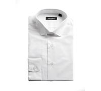 Peter England Mens Tailored Fit Cotton Rich Plain Shirt (15h, White)