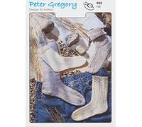 Peter Gregory 4 Ply Knitting Pattern - Plain Long & Short, Ribbed & Lace Socks