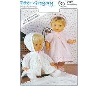 Peter Gregory Baby DK Double Knitting Pattern for Premature Babies & Doll's Outfits Jacket Leggings Dress (7139)