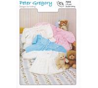 Peter Gregory Baby Double Knitting & 4 Ply Pattern - Selection of Matinee Jackets