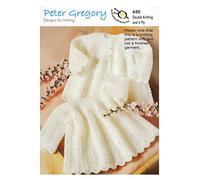 Peter Gregory Double Knitting 4ply Pattern 650 Baby Dress Matching Coat