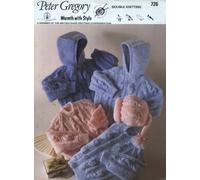 Peter Gregory Knitting Pattern 726 : Baby/Child Jackets, Sweaters and Hat (16-26in) (Double Knitting)