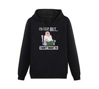 Peter Griffin Id Help But I Dont Want to Graphic Hoodies Long Sleeve Pullover Loose Hoody Sweatershirt 3XL Black