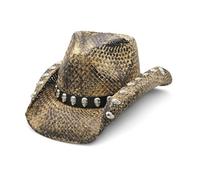 Peter Grimm Ltd Unisex Gotham Straw Cowboy Hat One Size, Gotham Black, One size