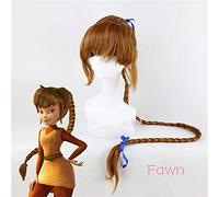 Peter Pan Fawn Cosplay Wig Film Tinker Bell and the Pirate Fairy 120cm Long Brown Braids Synthetic Hair Wig for Adult+ Wig Cap