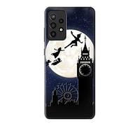 Peter Pan Fly Full Moon Night Case Cover For Samsung Galaxy A72, Galaxy A72 5G