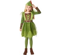 Amscan Girls Fancy Dress Costume Peter Pan World Book Day Dress with Hat Age 8-10 Yrs