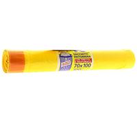 Peter Pan Plast The Red Fish Sack Drawstring Roll Bags, Yellow Colour, Dimension - 70 x 100 Cm.