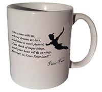 Peter Pan So Come with Me, Where Dreams Are Born Quote Coffee Tea Ceramic Mug 11 Oz by VM Reigns