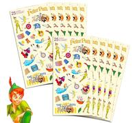 Peter Pan Stickers Party Favors for Boys & Girls 12 Pack Bundle | Neverland Tinkerbell Sticker Sheets for Kids Birthday Party Goodie Bags - Peter Pan Party Supplies
