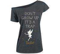 Peter Pan Tinker Bell - Don't Grow Up T-shirt mottled dark grey 4XL