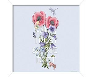 Peter Pan Tinker Bell Quote I Framed Art Print Light Purple/pink/white (30.5Cm X 30.5Cm)