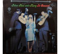 Peter Paul & Mary In Concert Live Double Album Warner Brothers Gold Label Stereo release 2WS 1555 1960's Folk Vinyl (1964)