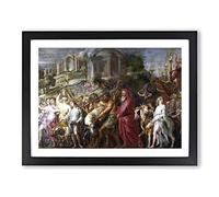 Peter Paul Rubens A Roman Triumph Classic Painting Framed Print | A2 Black Framed Wall Art | Ready to Hang | Classic Historical Picture | Living Room Bedroom Lounge Office