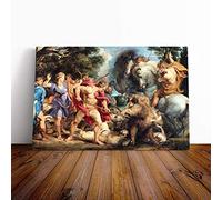 Peter Paul Rubens Attack Canvas Print | Gallery Wrapped 30mm Frame Wall Art | 24x16 inches | Ready to Hang | Modern Picture | Living Room Bedroom Lounge Office
