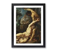 Peter Paul Rubens Cain Slaying Abel Classic Painting Framed Print | A2 Black Framed Wall Art | Ready to Hang | Classic Historical Picture | Living Room Bedroom Lounge Office