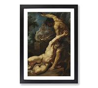 Peter Paul Rubens Cain Slaying ABEL Framed Print | A2 Black Framed Wall Art | Ready to Hang | Modern Nature Picture | Living Room Bedroom Lounge Office
