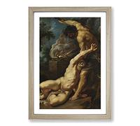 Peter Paul Rubens Cain Slaying ABEL Framed Wall Art Print A2 Oak