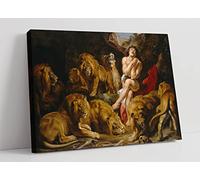 Peter Paul Rubens Daniel in the Lions' Den Canvas Wall Art Picture Print - 36 inch wide x 24 inch high (Frame Depth 30mm)