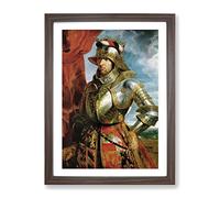 Peter Paul Rubens Emperor Maximilian Classic Painting Framed Print | A4 Walnut Framed Wall Art | Ready to Hang | Classic Historical Picture | Living Room Bedroom Lounge Office