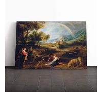 Peter Paul Rubens Landscape with a Rainbow Canvas Print | Gallery Wrapped 30mm Frame Wall Art | 20x14 inches | Ready to Hang | Modern Landscape Picture | Living Room Bedroom Lounge Office