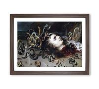 Peter Paul Rubens Medusa Head Classic Painting Framed Wall Art Print, Ready to Hang Picture for Living Room Bedroom Home Office Décor, Walnut A2 (64 x 46 cm)