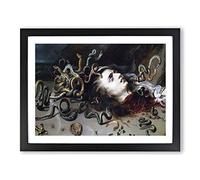 Peter Paul Rubens Medusa Head Classic Painting Framed Wall Art Print, Ready to Hang Picture for Living Room Bedroom Home Office Décor, Black A3 (46 x 34 cm)
