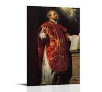 Peter Paul Rubens Painter's《St Ignatius of Loyola》Art Poster Wall Art Scroll Canvas Picture Living Room Decor Home 12x18inch(30x45cm)