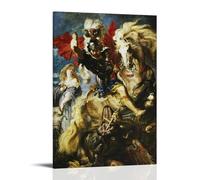 Peter Paul Rubens - Saint George And The Dragon Classic Posters Wall Art Bedroom Prints Home Decor Hanging Picture Canvas Paintings 20x30inch(50x75cm)