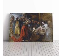 Peter Paul Rubens The Adoration of The Magi Canvas Print | Gallery Wrapped 30mm Frame Wall Art | 24x16 inches | Ready to Hang | Modern Picture | Living Room Bedroom Lounge Office