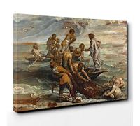 Peter Paul Rubens The Miraculous Fish Drought Canvas Print | Gallery Wrapped 30mm Frame Wall Art | 30x20 inches | Ready to Hang | Modern Animals Picture | Living Room Bedroom Lounge Office
