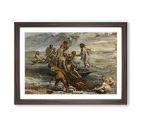 Peter Paul Rubens The Miraculous Fish Drought Framed Print | A2 Walnut Framed Wall Art | Ready to Hang | Modern Animal Picture | Living Room Bedroom Lounge Office