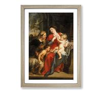 Peter Paul Rubens The Virgin and Child Framed Print | A2 Oak Framed Wall Art | Ready to Hang | Modern Nature Picture | Living Room Bedroom Lounge Office