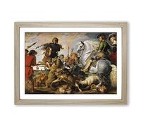 Peter Paul Rubens The Wolf and The Fox Framed Print | A2 Oak Framed Wall Art | Ready to Hang | Modern Animal Picture | Living Room Bedroom Lounge Office