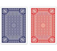 Peter Pauper Press Blue & Red Premium Plastic Playing Cards, Set of 2, Poker Size Deck (Standard Index)