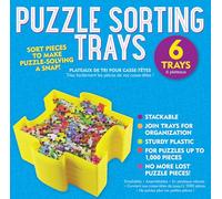 Peter Pauper Press Jigsaw Puzzle Sorting Trays (set of 6), Yellow