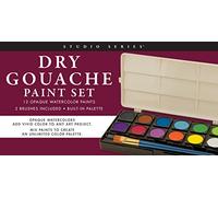 Peter Pauper Press Studio Series Dry Gouache Paint Set (12 opaque watercolor paints)