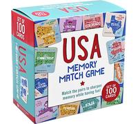 Peter Pauper Press USA Memory Match Game (Set of 100 Cards)