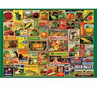 Peter Pauper Press Vintage Seed Packets Jigsaw Puzzle: 1000 Pieces, White