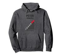 Peter Peter Principle: Rise to Incompetence Graphic Pullover Hoodie, Adult Unisex, Dark Heather Grey, M